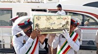 تشییع پیکر مطهر ۲ شهید گمنام در جزیره هرمز