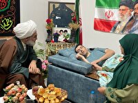 عیادت نماینده ولی‌فقیه در گیلان و فرمانده انتظامی استان از مامور پلیس وظیفه شناس