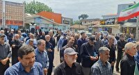 مراسم جاماندگان تشییع پیکر امام شهید در کومله شهرستان لنگرود