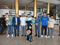استقبال از قهرمان طلایی ووشو در فرودگاه مشهد